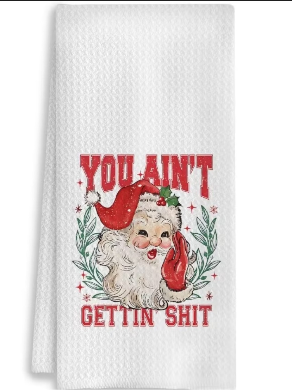 Santa Funny Kitchen Towel NIP